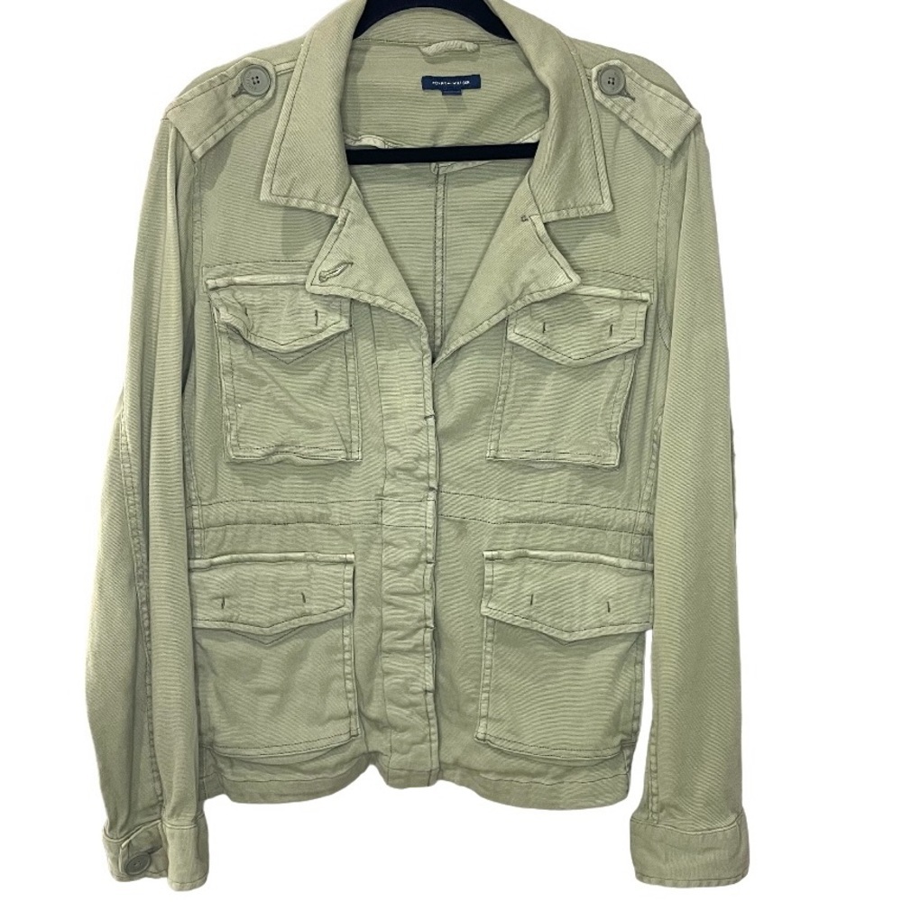 TOMMY HILFIGER military style jacket olive green SZ XL